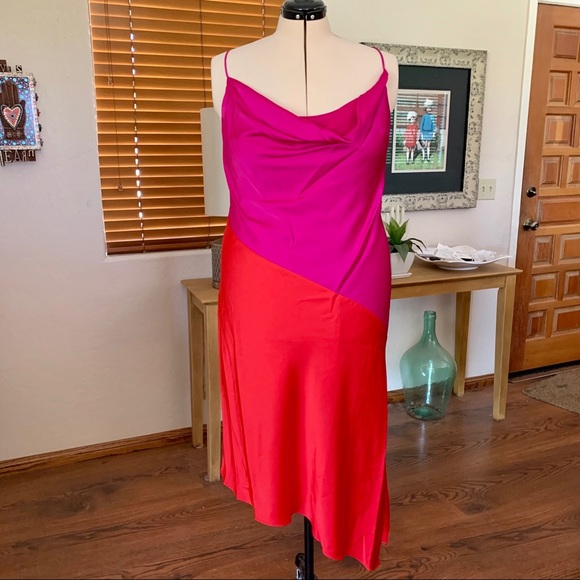 Cushnie Dresses & Skirts - Cushnie for Target red & fuchsia silky slip dress